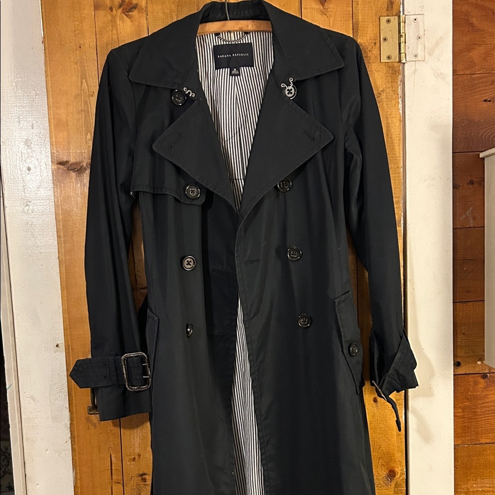 Banana Republic Black Trench Coat